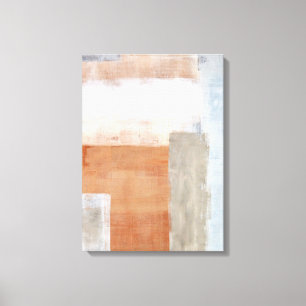 "Senior" Grau und Beige Abstrakt Art Leinwanddruck