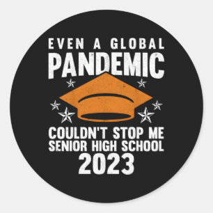 Senior High School 2023 Degree Abschluss Graduate Runder Aufkleber