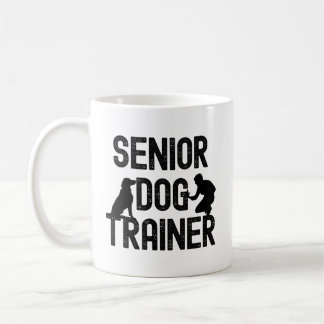 Senior-Hundetrainer-Silhouette-Grafik für Tasse