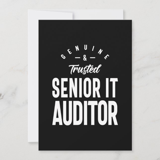 Senior IT Auditor Job Title Gift Dankeskarte (Vorderseite)