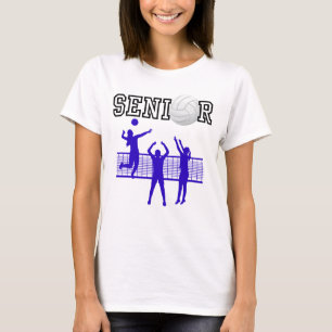 Senior Mädchen-Volleyballmannschaft mit schwarzer T-Shirt
