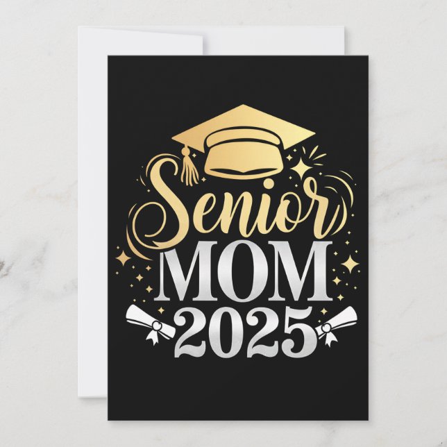 Senior Mama 2025 Abschluss Family Son Daughter Einladung (Vorderseite)
