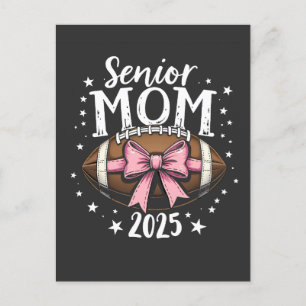 Senior Mama 2025 Class of Abschluss Football Einladungspostkarte