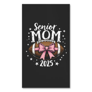 Senior Mama 2025 Class of Abschluss Football Magnetische Visitenkarte