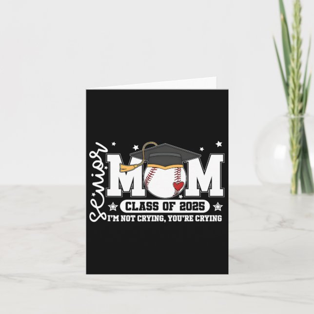 Senior Mama Cl von 2025 Baseball Funny Mama Gradua Karte (Vorderseite)