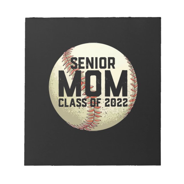 Senior Mama Class of 2022 Baseball Mama Notizblock (Vorderseite)
