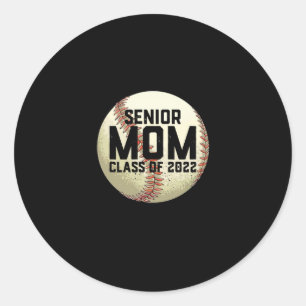 Senior Mama Class of 2022 Baseball Mama Runder Aufkleber