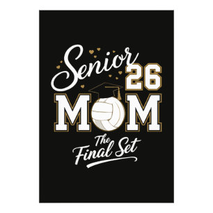Senior Mom Abschlussklasse 2026 Volleyball Fotodruck