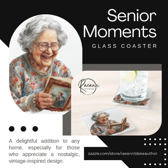 Senior Moments Glass Untersetzer (Von Creator hochgeladen)