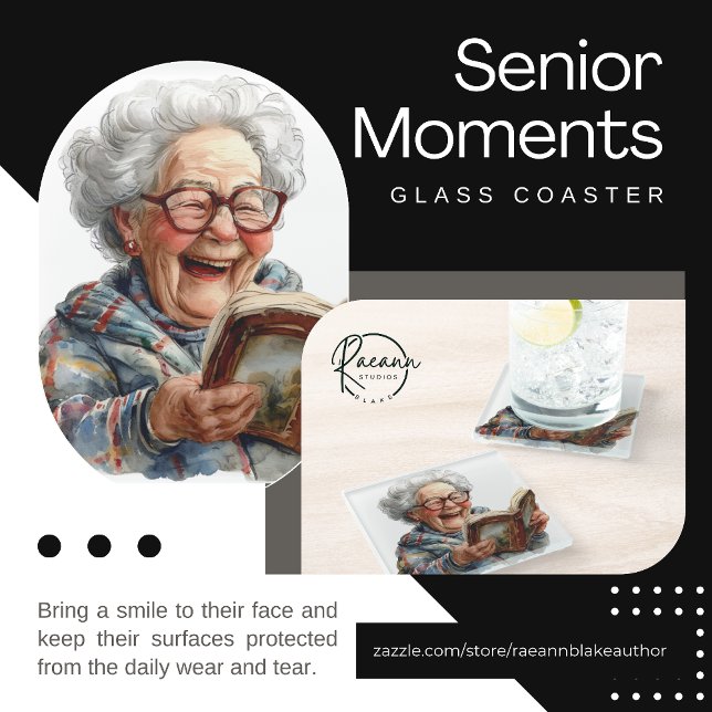 Senior Moments Glass Untersetzer (Von Creator hochgeladen)