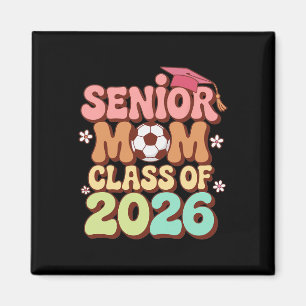 Senior-Mutter Cl von 2026 Fußball Groovy 70er Retr Magnet