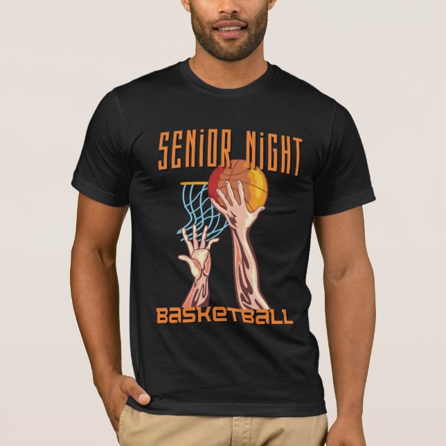 Senior Nacht Basketball Geschenk T-Shirt (Vorderseite)