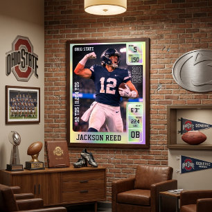 Senior Night Footballspieler Benutzerdefiniertes F Poster