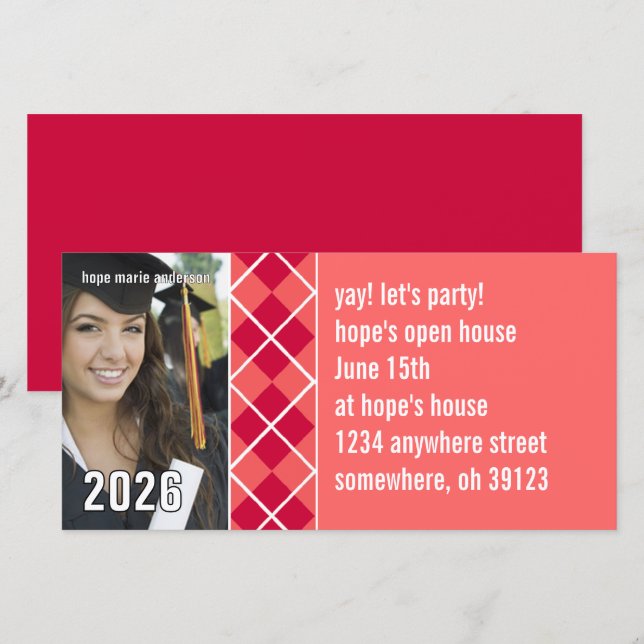 Senior Pictures - Einladung 2010 Abschluss (Vorne/Hinten)