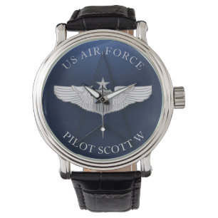 Senior Pilot Wings Personalisiertes Geschenk Armbanduhr
