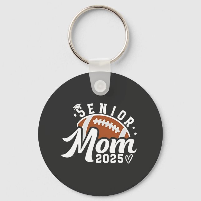 Senior Proud Mama 2025 Fantasy Football Graduate Schlüsselanhänger (Vorderseite)