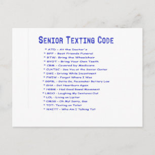 Senior-Sims-Code Postkarte