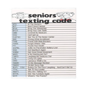 Senior simsen Code Notizblock