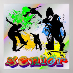 Senior - Skateboarding Poster