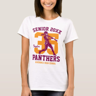 Senior Softball Mädchen Spieler Custom Sports Team T-Shirt