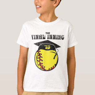 Senior Softll 2025 The Final Inning Distressed Gra T-Shirt