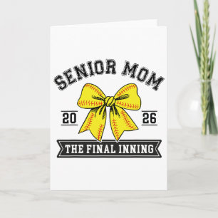 Senior Softll Mama 2026 Letztes Inning Lustig für Karte