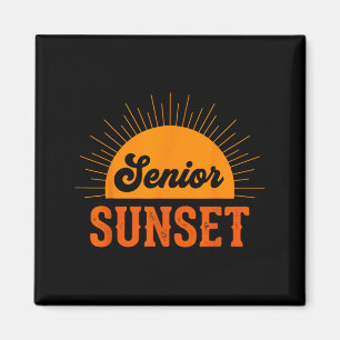 Senior Sonnenuntergang Retro-Abschluss Cl 2026 Gra Magnet