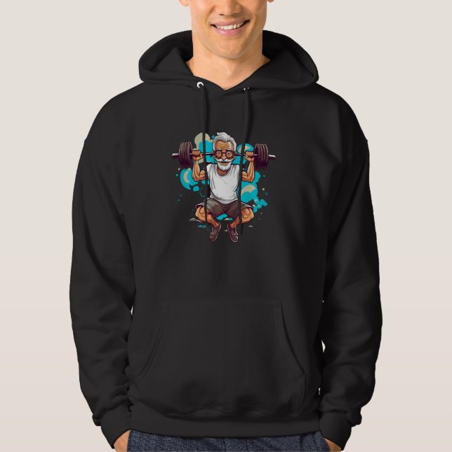 Senior Stärke Age Defying Gym Krieger Hoodie (Vorderseite)