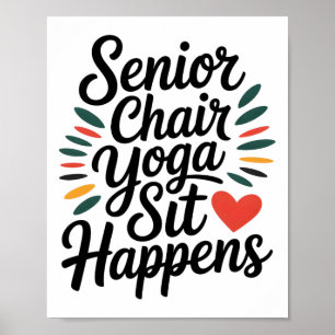 Senior-Stuhl-Yoga-Stretching-Stärkung für ältere M Poster