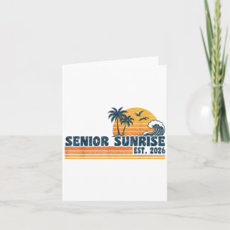 Senior Sunrise 2026 Abschluss Cool Retro Hoch Karte