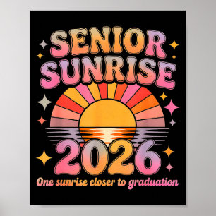 Senior Sunrise 2026 Boho bunte High School Poster
