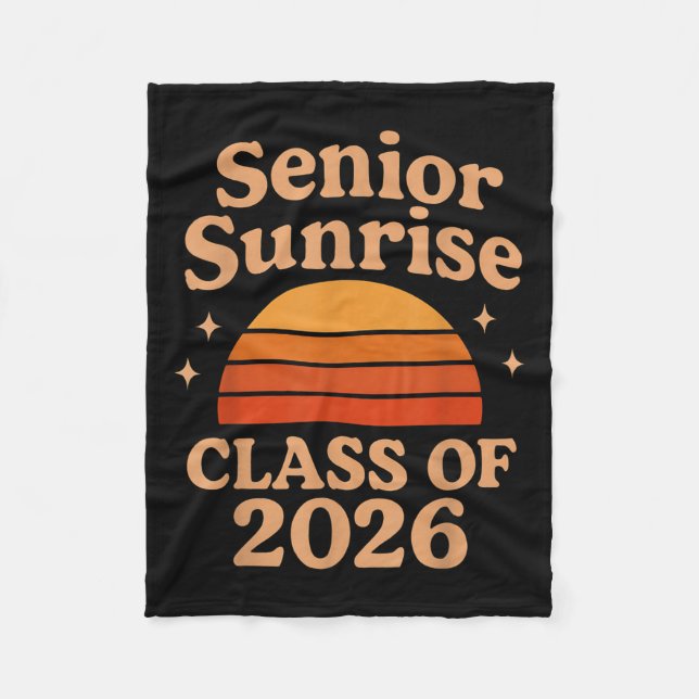 Senior Sunrise 2026 High School 12. Zwölfte Klasse Fleecedecke (Vorderseite)
