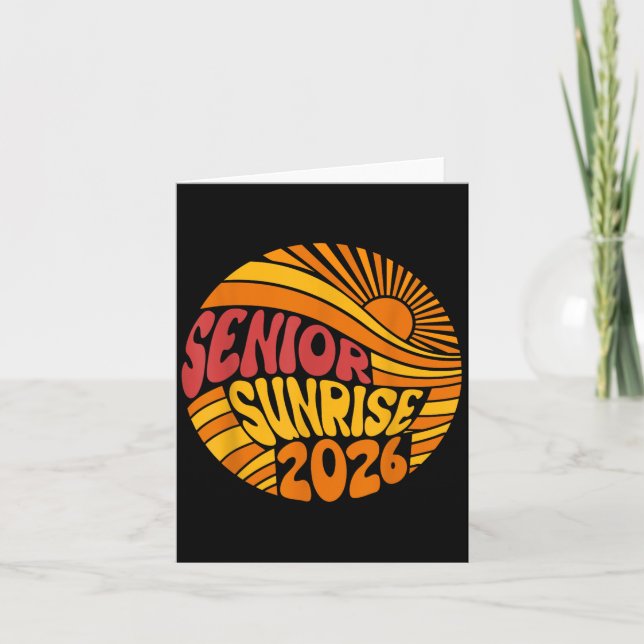 Senior Sunrise 2026 High School 12. Zwölfte Klasse Karte (Vorderseite)