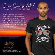 Senior Sunrise 2027 Herren Tri-Blend Shirt