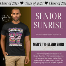Senior Sunrise 2027 Herren Tri-Blend-Shirt