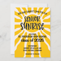 Senior Sunrise High School Senior Week Einladung