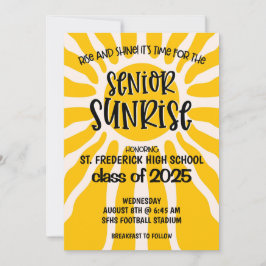 Senior Sunrise High School Senior Week Einladung