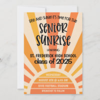 Senior Sunrise High School Senior Week Einladung