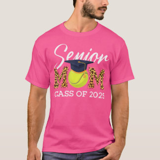 Senior Tennis Mama Class of 2025 Leopard Abschluss T-Shirt