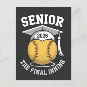Senior the Final Inning 2026 Softball Abschluss Ankündigungspostkarte