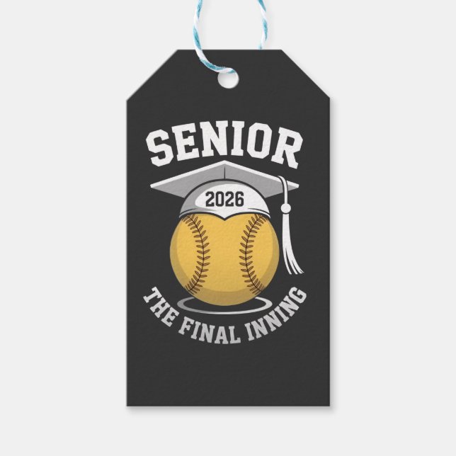 Senior the Final Inning 2026 Softball Abschluss Geschenkanhänger (Vorderseite)
