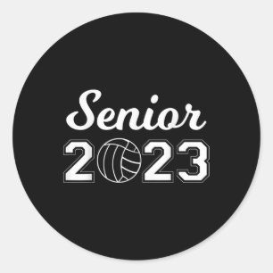 Senior Volleyball Runder Aufkleber