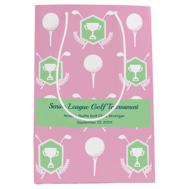 Senior Women's Golf League Party Mittlere Geschenktüte (Vorderseite)