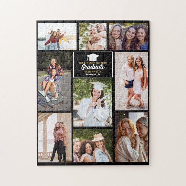 Senior Year Friends Foto Collage 2023 Abschluss (Vertikal)