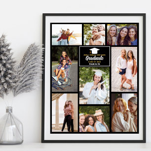 Senior Year Friends Foto Collage 2023 Abschluss Poster