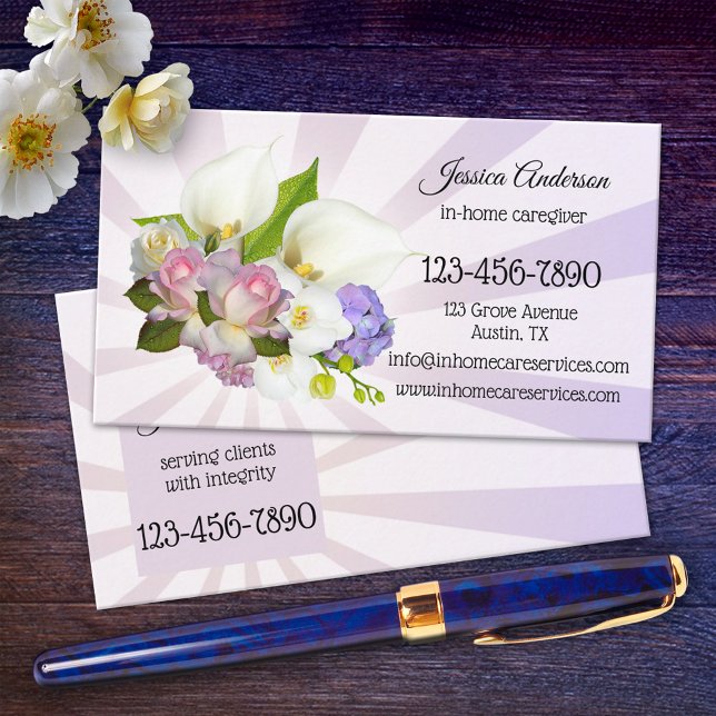 Senior Zuhause Care Caregier Business Card Visitenkarte (Von Creator hochgeladen)
