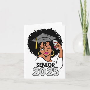 Senioren Cl von 2025 Abschluss 25 Afro Black Women Karte