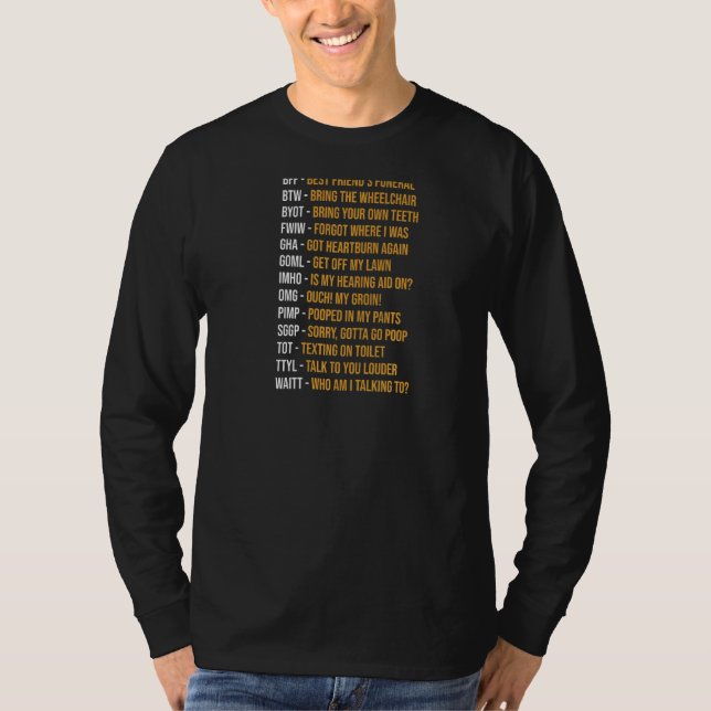Senioren Senior Citizen Simste Code Old People T-Shirt (Vorderseite)