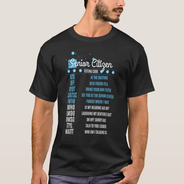 Senioren Simste Code Alte Menschen Ältere T-Shirt (Vorderseite)