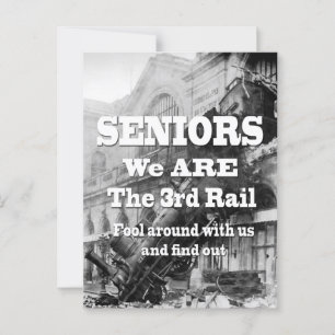 Senioren sind wir die dritte Eisenbahn Postkarte